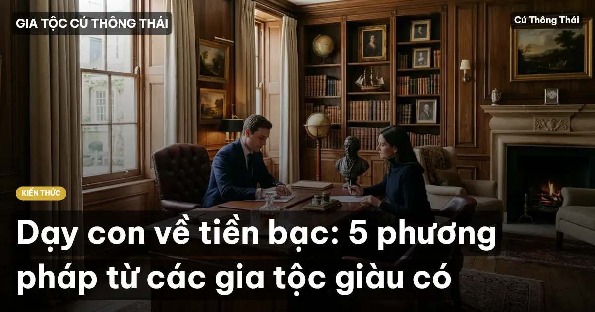 Dạy con về tiền bạc: 5 phương pháp từ các gia tộc giàu có