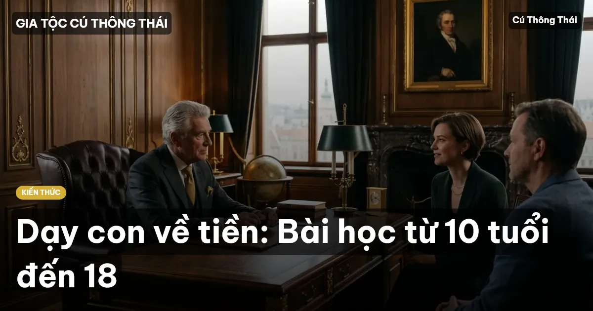 Dạy con về tiền: Bài học từ 10 tuổi đến 18