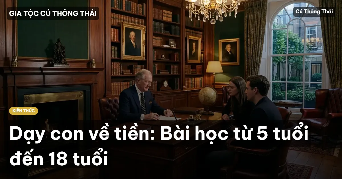 Dạy con về tiền: Bài học từ 5 tuổi đến 18 tuổi