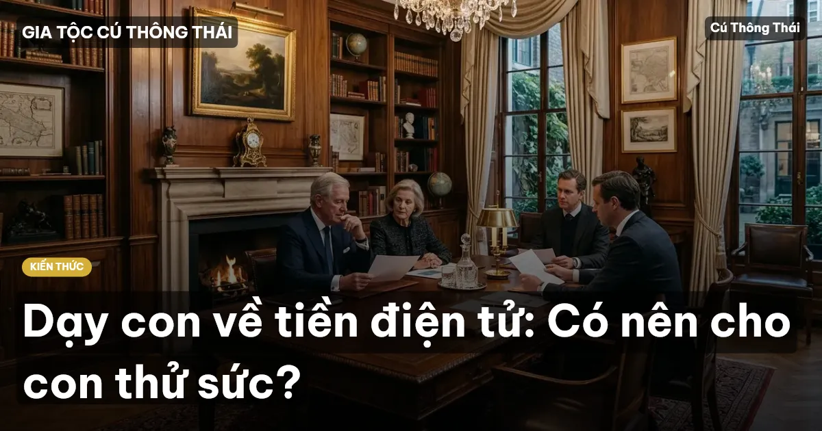 Dạy con về tiền điện tử: Có nên cho con thử sức?