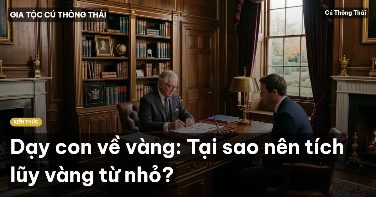 Dạy con về vàng: Tại sao nên tích lũy vàng từ nhỏ?