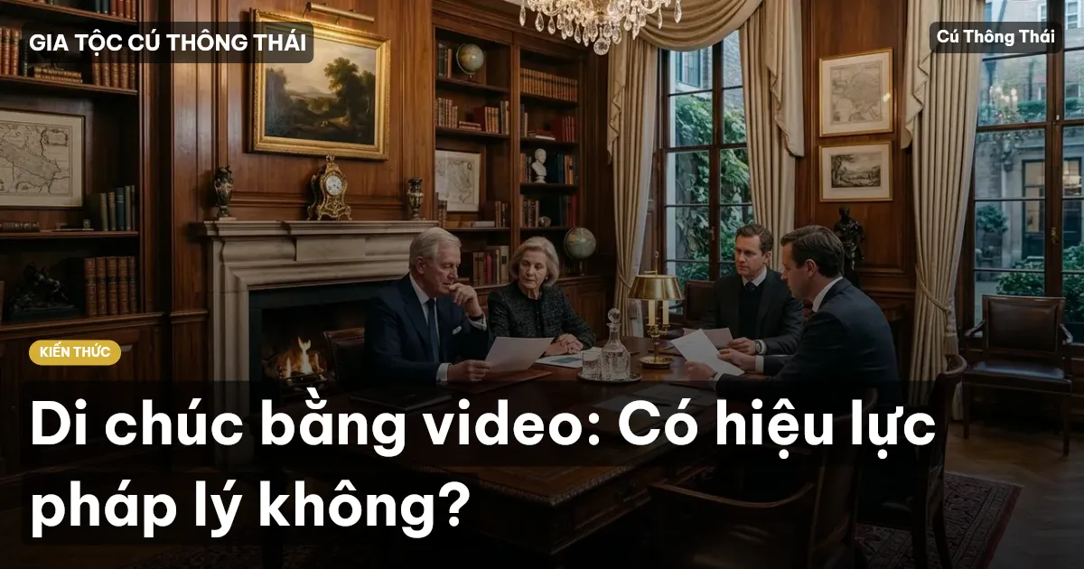 Di chúc bằng video: Có hiệu lực pháp lý không?