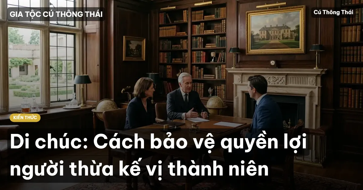 Di chúc: Cách bảo vệ quyền lợi người thừa kế vị thành niên
