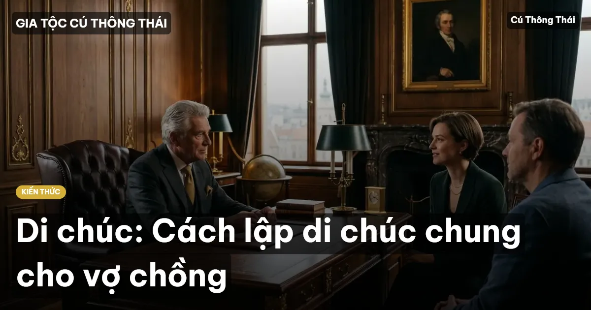 Di chúc: Cách lập di chúc chung cho vợ chồng