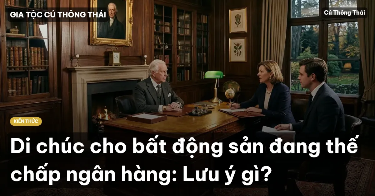 Di chúc cho bất động sản đang thế chấp ngân hàng: Lưu ý gì?