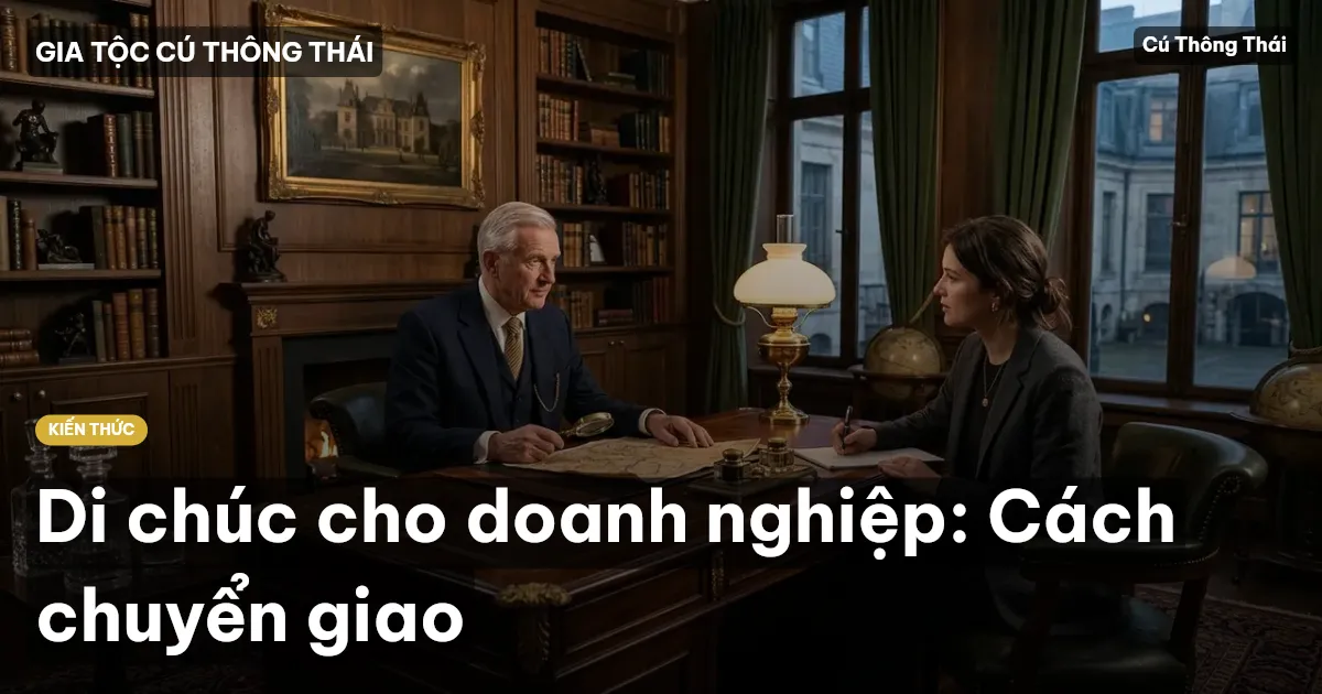 Di chúc cho doanh nghiệp: Cách chuyển giao