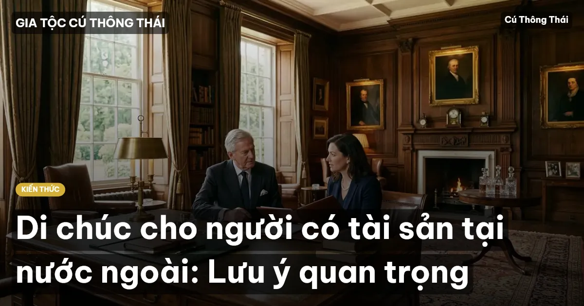 Di chúc cho người có tài sản tại nước ngoài: Lưu ý quan trọng