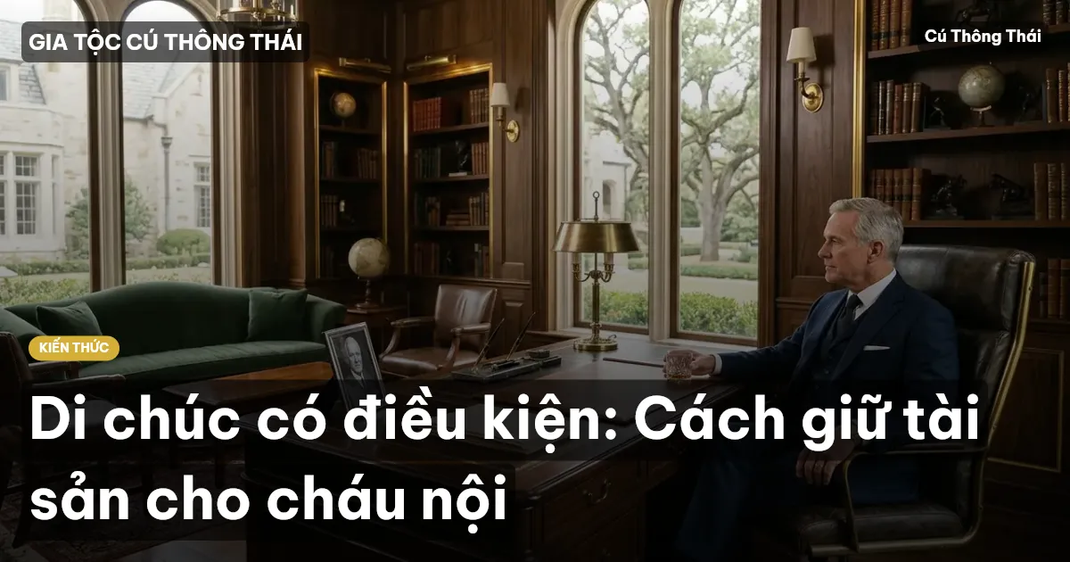 Di chúc có điều kiện: Cách giữ tài sản cho cháu nội
