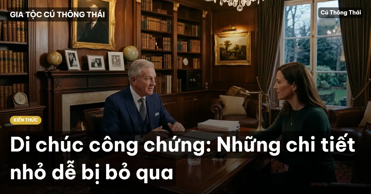 Di chúc công chứng: Những chi tiết nhỏ dễ bị bỏ qua