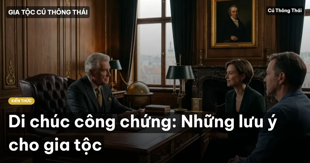 Di chúc công chứng: Những lưu ý cho gia tộc
