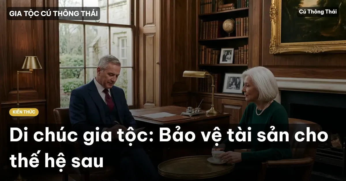 Di chúc gia tộc: Bảo vệ tài sản cho thế hệ sau