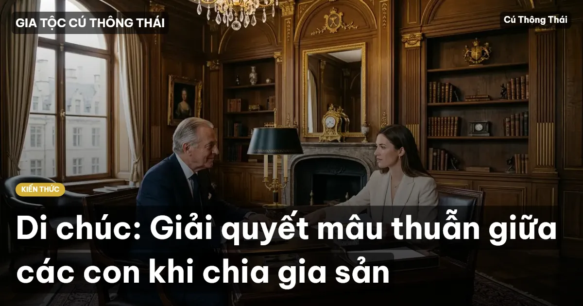 Di chúc: Giải quyết mâu thuẫn giữa các con khi chia gia sản