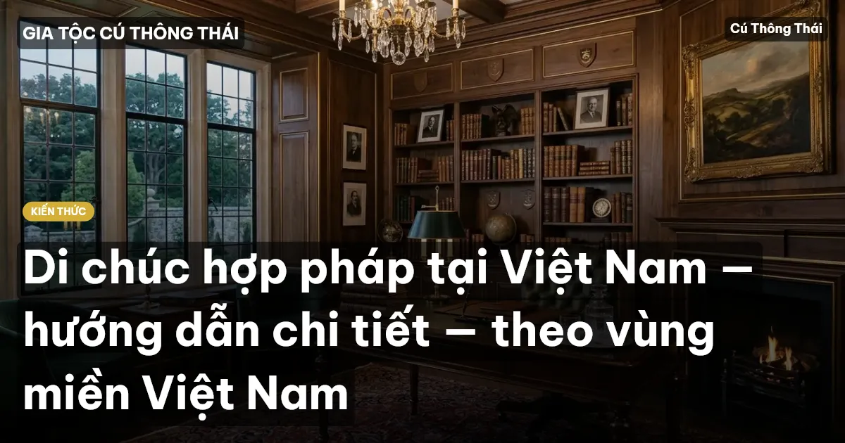 Di chúc hợp pháp tại Việt Nam — hướng dẫn chi tiết — theo vùng miền Việt Nam