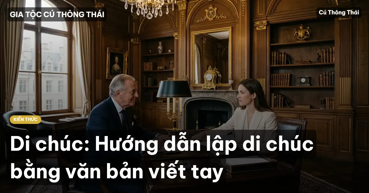 Di chúc: Hướng dẫn lập di chúc bằng văn bản viết tay