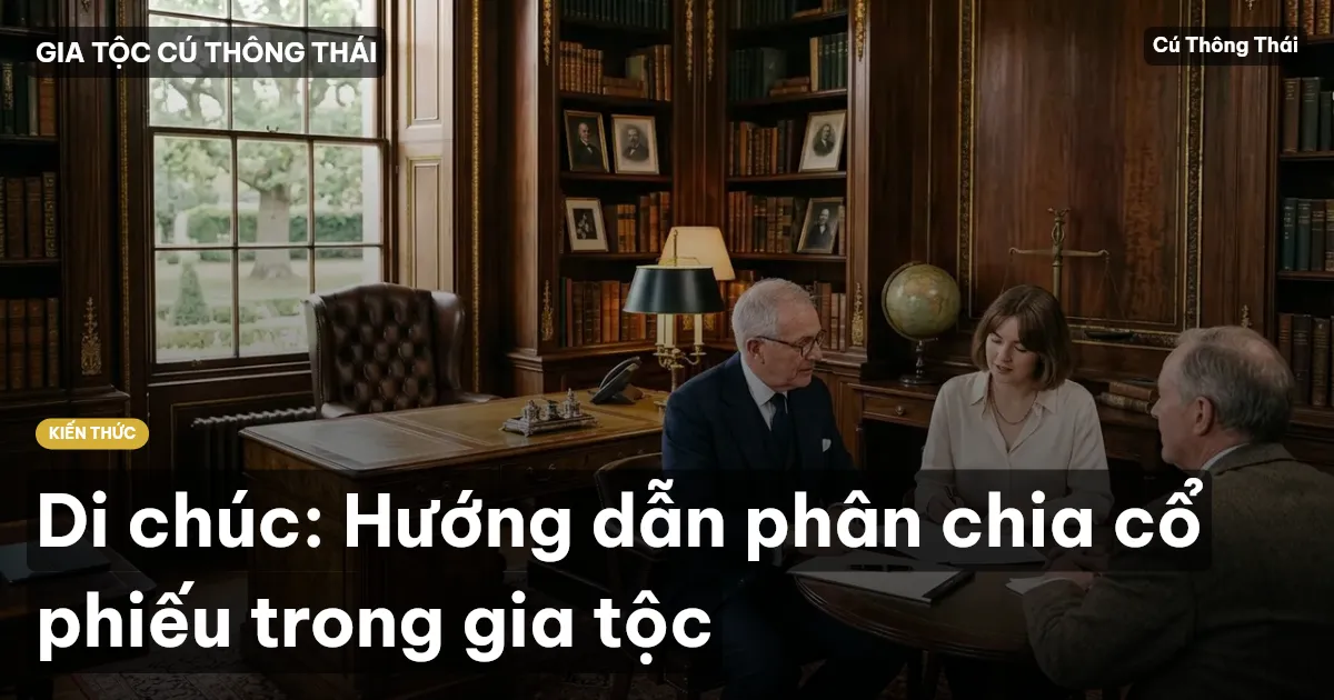 Di chúc: Hướng dẫn phân chia cổ phiếu trong gia tộc