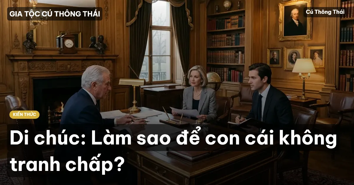 Di chúc: Làm sao để con cái không tranh chấp?