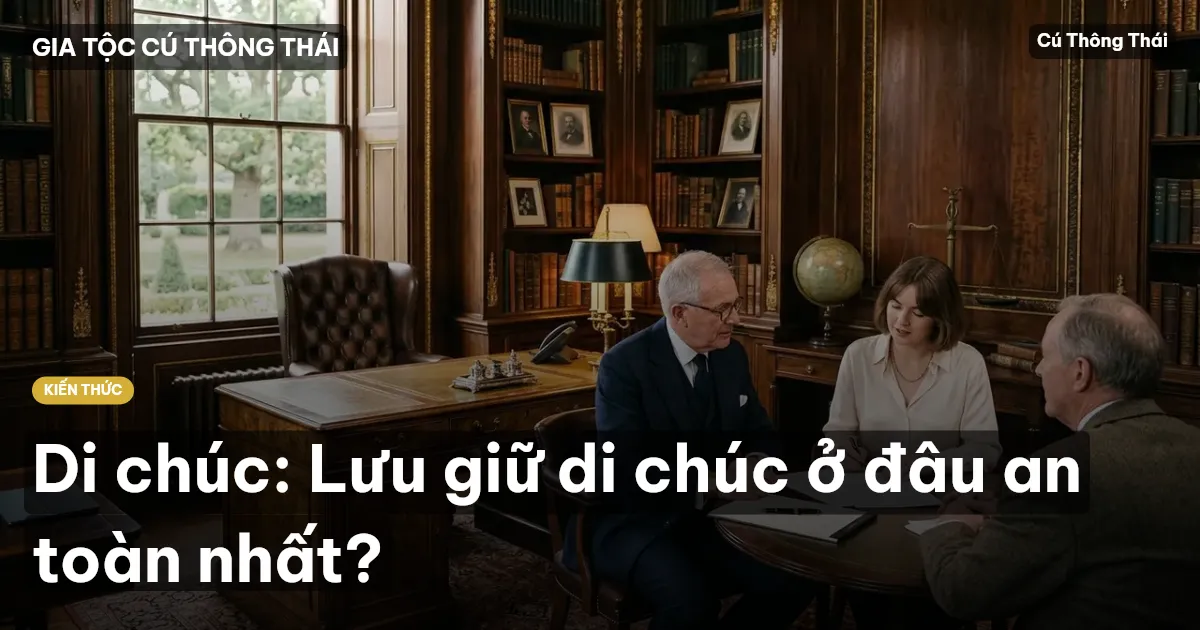 Di chúc: Lưu giữ di chúc ở đâu an toàn nhất?