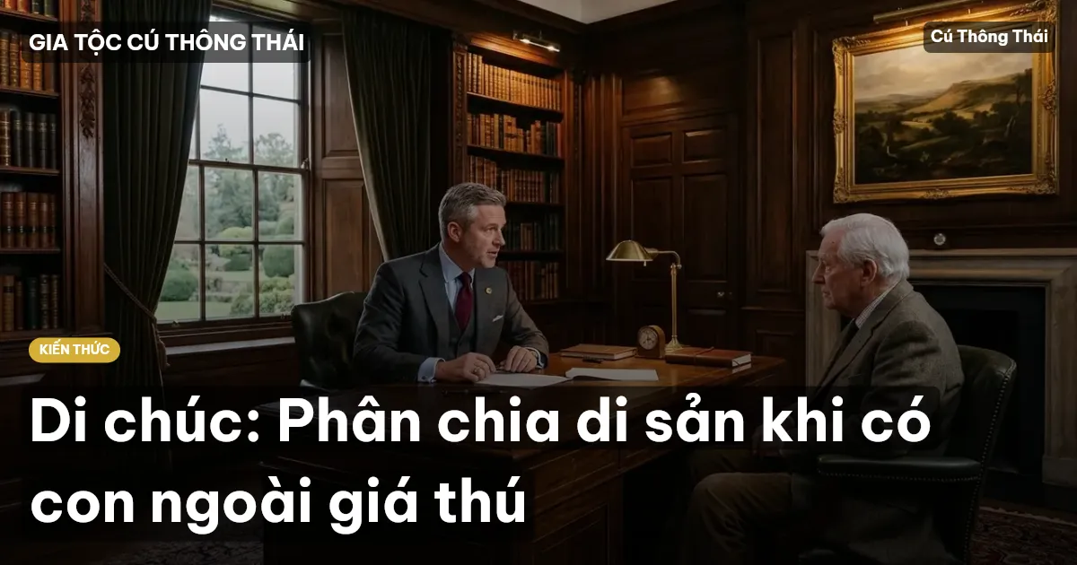 Di chúc: Phân chia di sản khi có con ngoài giá thú