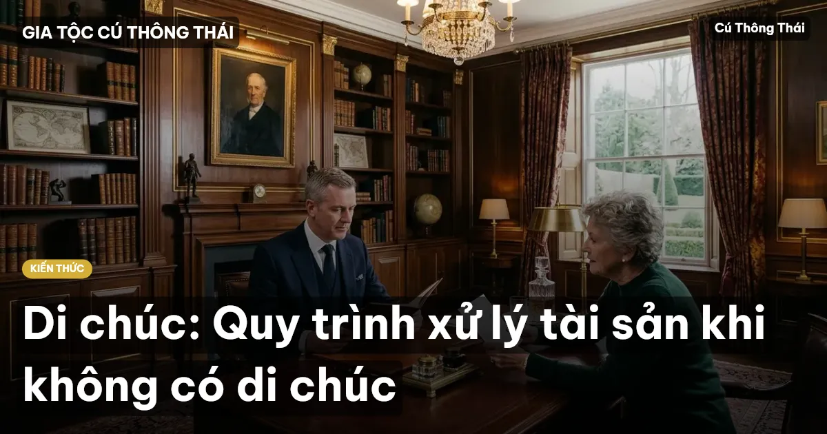 Di chúc: Quy trình xử lý tài sản khi không có di chúc