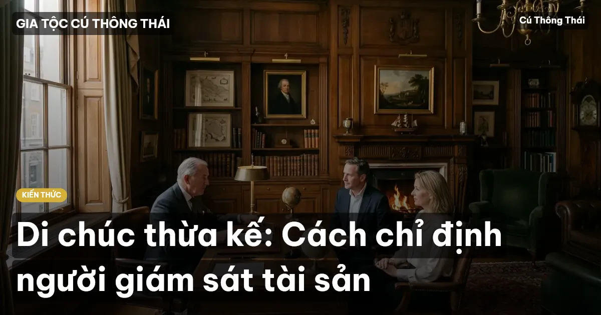 Di chúc thừa kế: Cách chỉ định người giám sát tài sản
