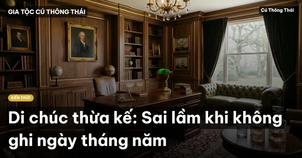Di chúc thừa kế: Sai lầm khi không ghi ngày tháng năm