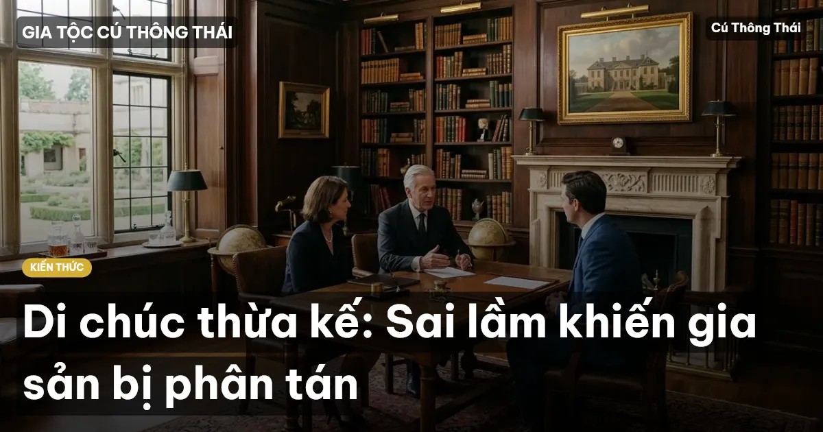 Di chúc thừa kế: Sai lầm khiến gia sản bị phân tán