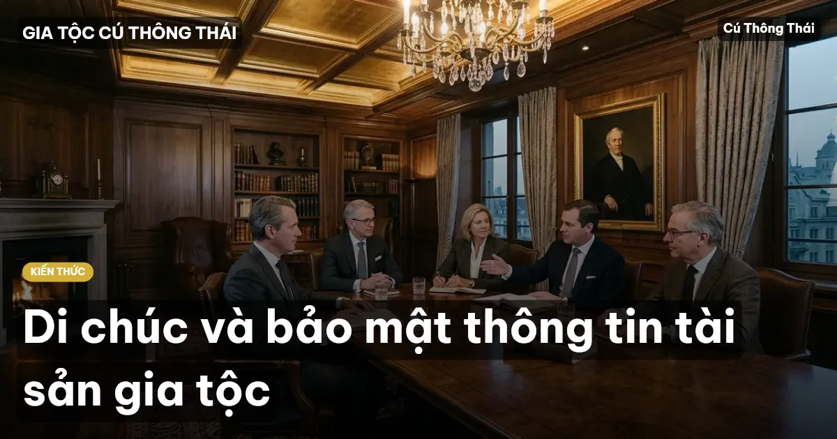 Di chúc và bảo mật thông tin tài sản gia tộc