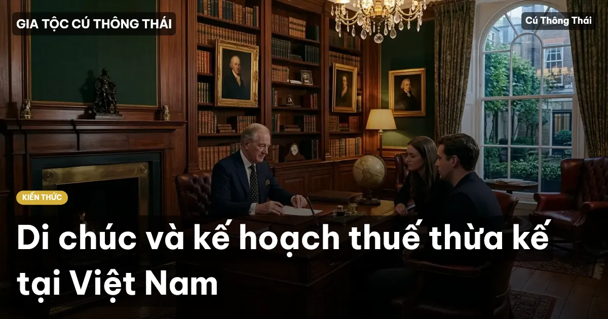 Di chúc và kế hoạch thuế thừa kế tại Việt Nam