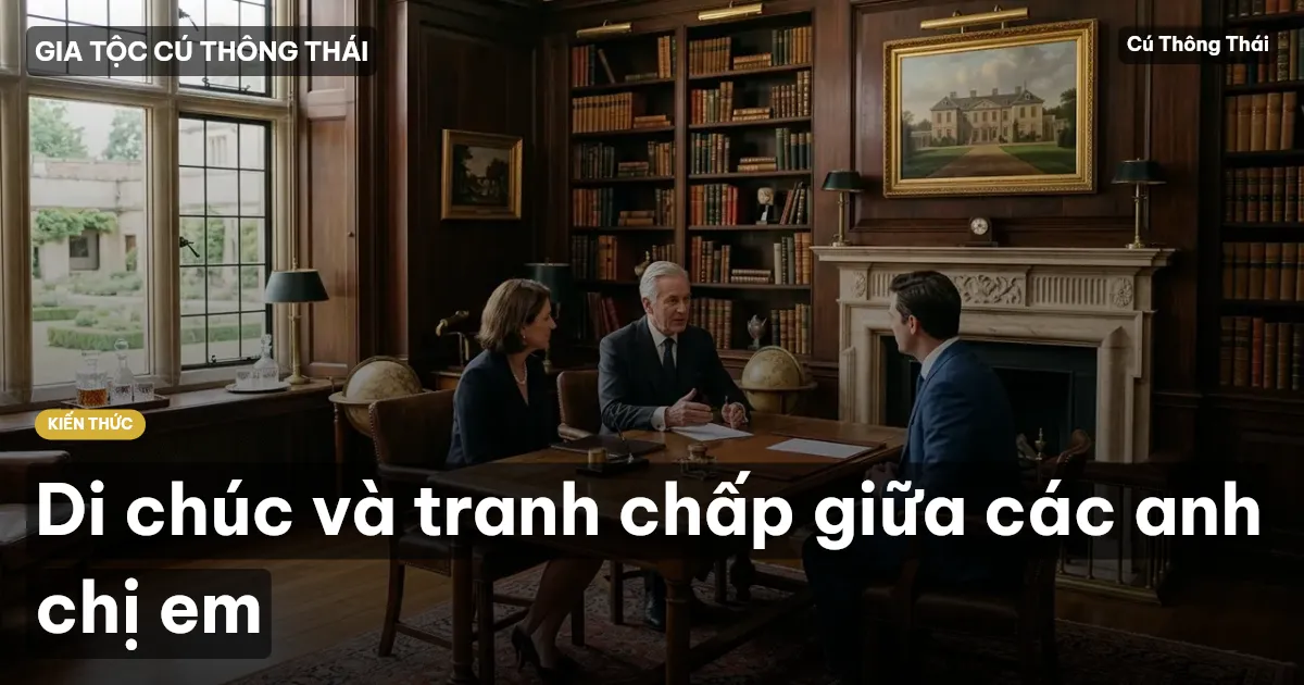 Di chúc và tranh chấp giữa các anh chị em