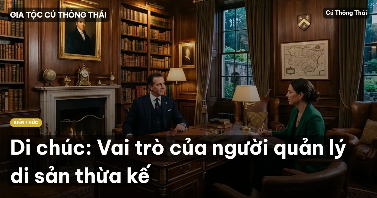 Di chúc: Vai trò của người quản lý di sản thừa kế