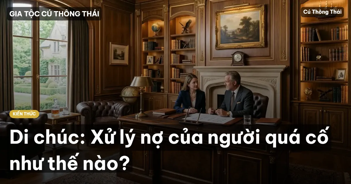 Di chúc: Xử lý nợ của người quá cố như thế nào?