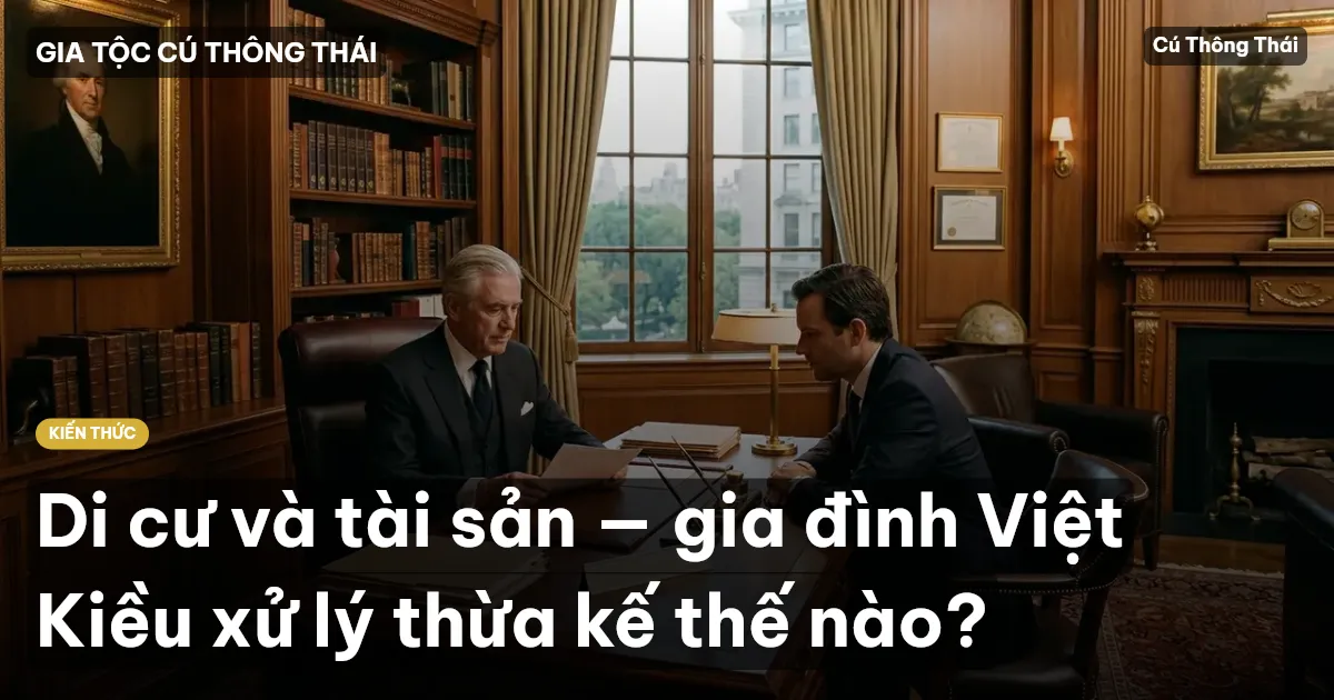 Di cư và tài sản — gia đình Việt Kiều xử lý thừa kế thế nào?
