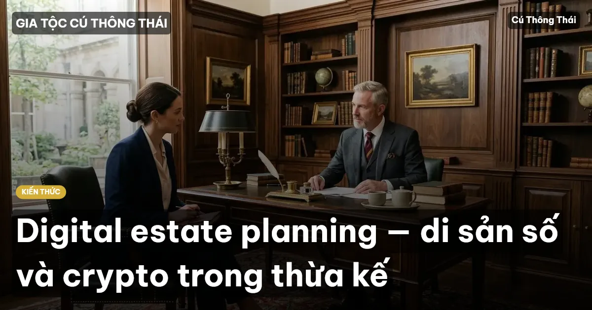 Digital estate planning — di sản số và crypto trong thừa kế