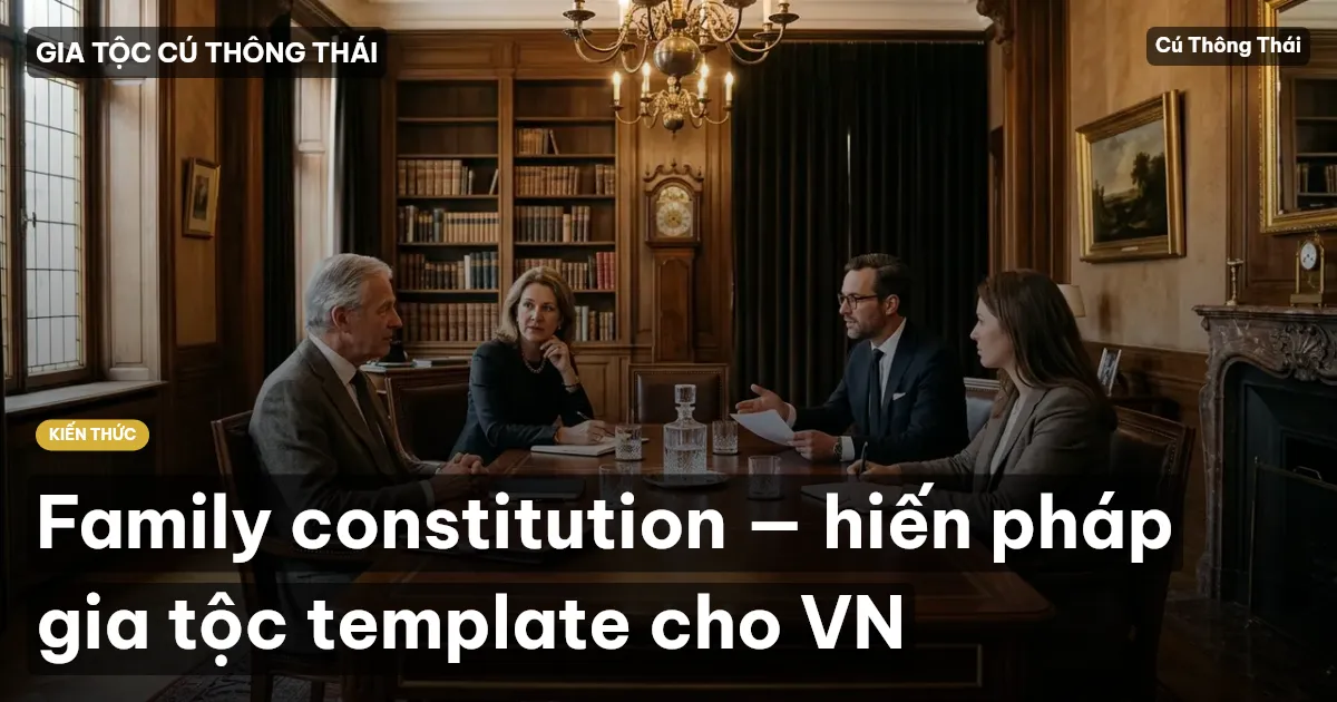 Family constitution — hiến pháp gia tộc template cho VN