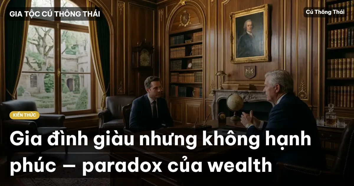 Gia đình giàu nhưng không hạnh phúc — paradox của wealth