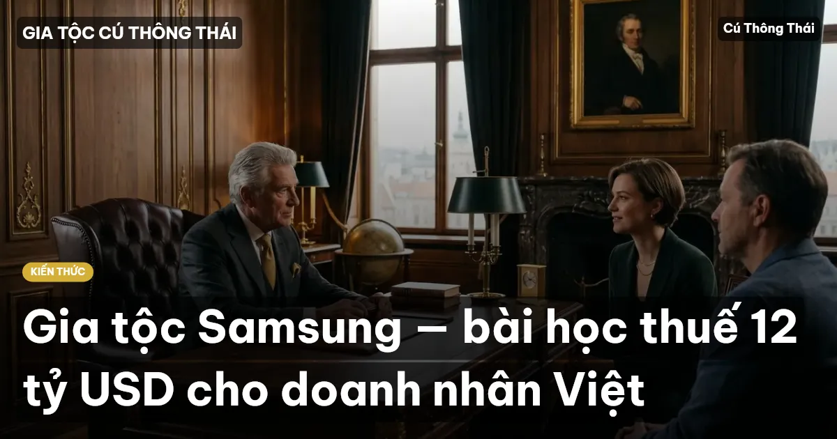 Gia tộc Samsung — bài học thuế 12 tỷ USD cho doanh nhân Việt
