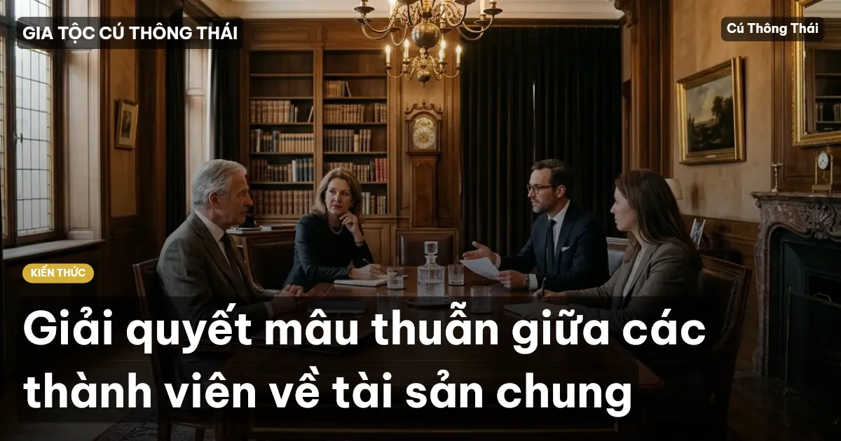 Giải quyết mâu thuẫn giữa các thành viên về tài sản chung