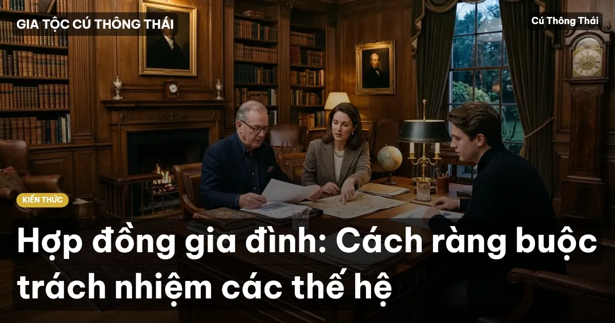 Hợp đồng gia đình: Cách ràng buộc trách nhiệm các thế hệ