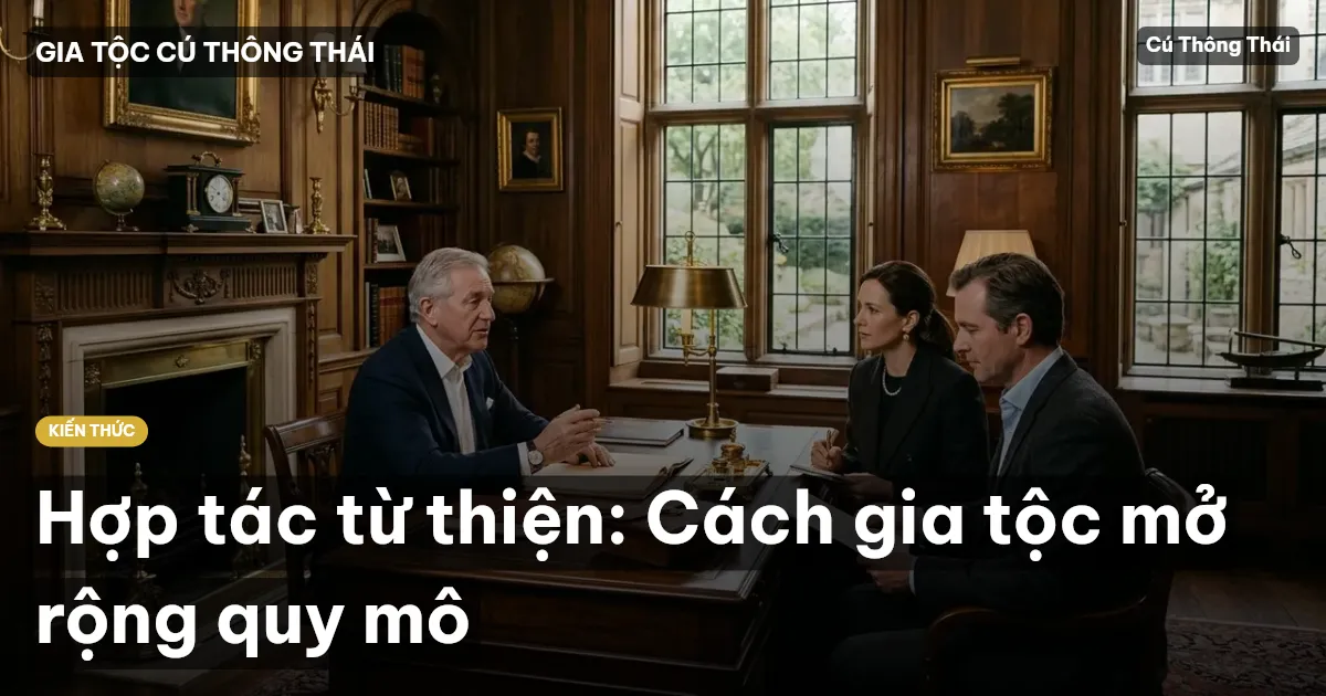 Hợp tác từ thiện: Cách gia tộc mở rộng quy mô