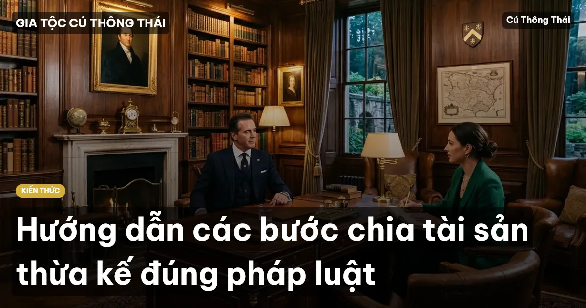 Hướng dẫn các bước chia tài sản thừa kế đúng pháp luật