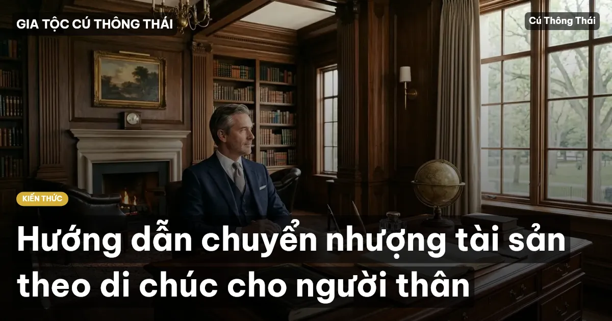 Hướng dẫn chuyển nhượng tài sản theo di chúc cho người thân