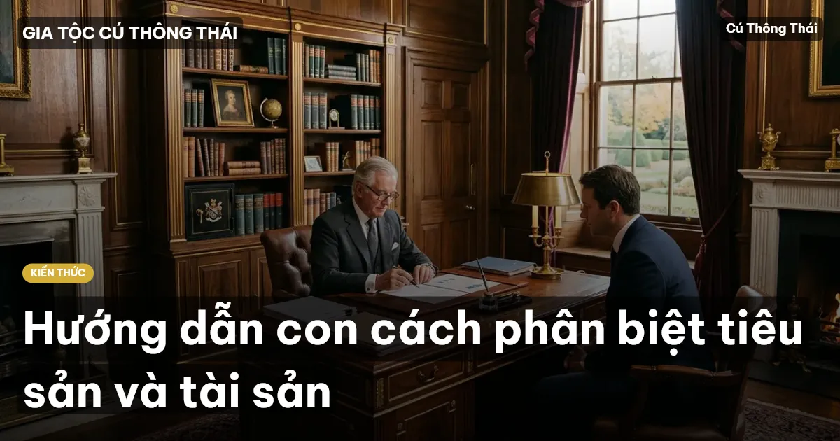Hướng dẫn con cách phân biệt tiêu sản và tài sản