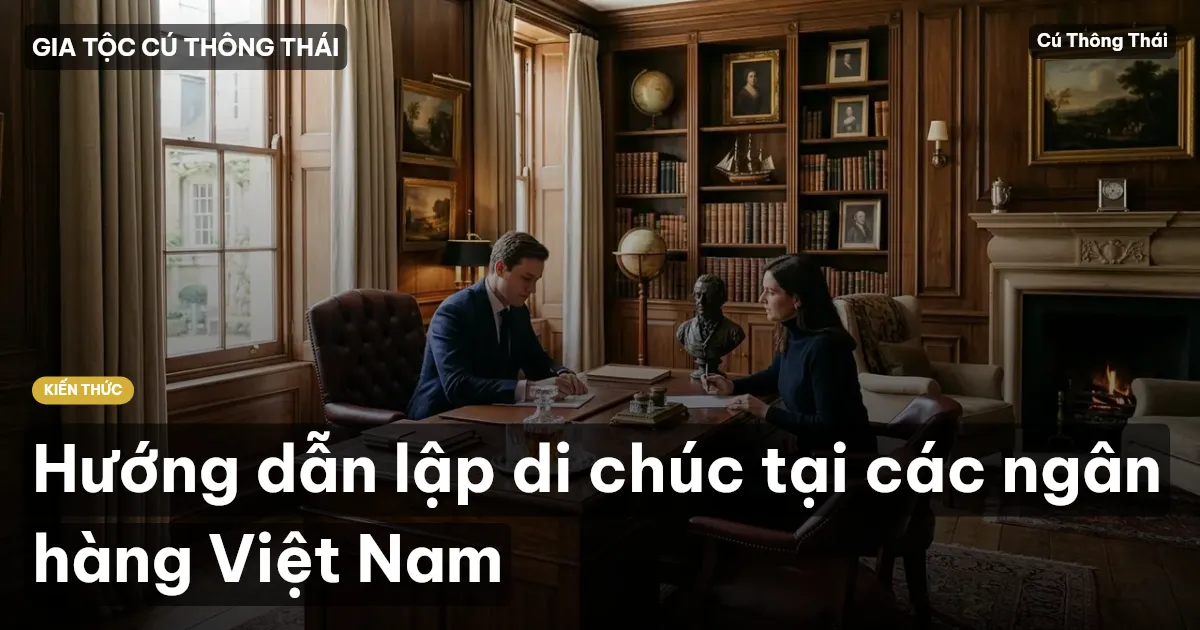 Hướng dẫn lập di chúc tại các ngân hàng Việt Nam