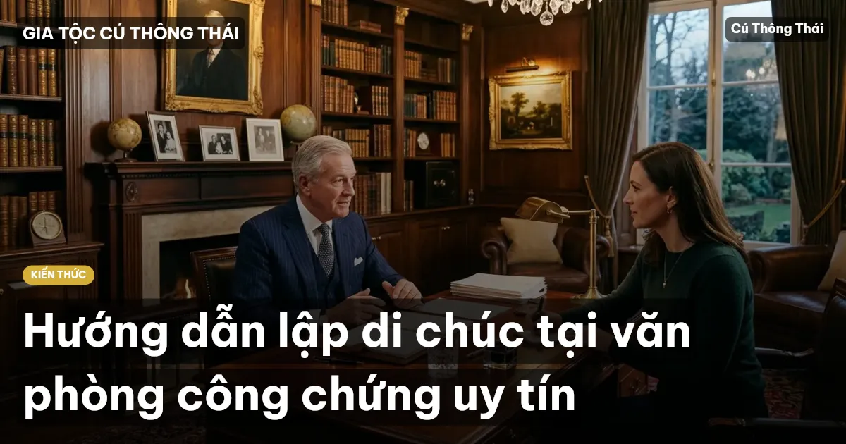 Hướng dẫn lập di chúc tại văn phòng công chứng uy tín