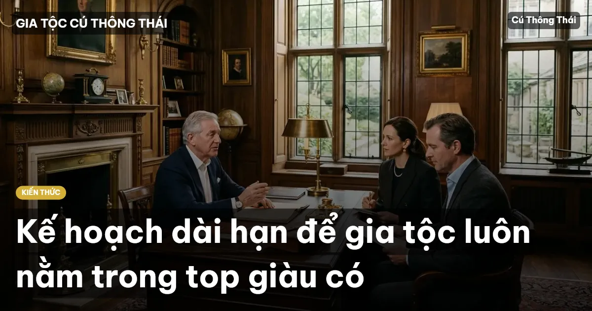 Kế hoạch dài hạn để gia tộc luôn nằm trong top giàu có