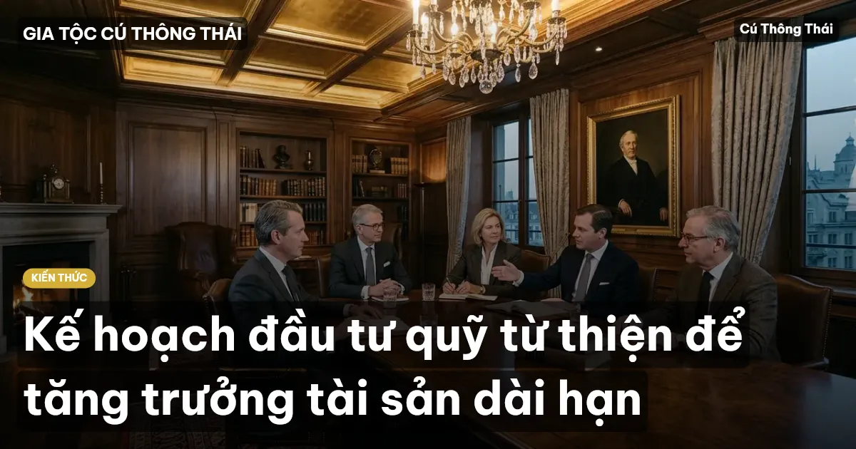 Kế hoạch đầu tư quỹ từ thiện để tăng trưởng tài sản dài hạn
