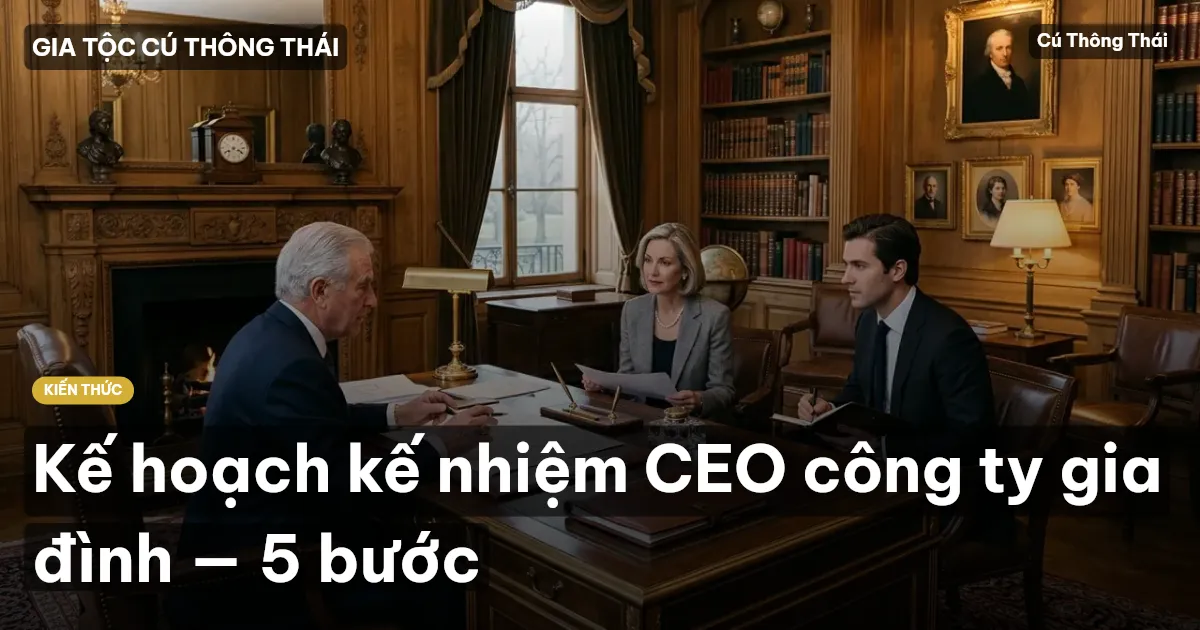 Kế hoạch kế nhiệm CEO công ty gia đình — 5 bước