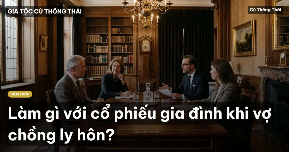 Làm gì với cổ phiếu gia đình khi vợ chồng ly hôn?