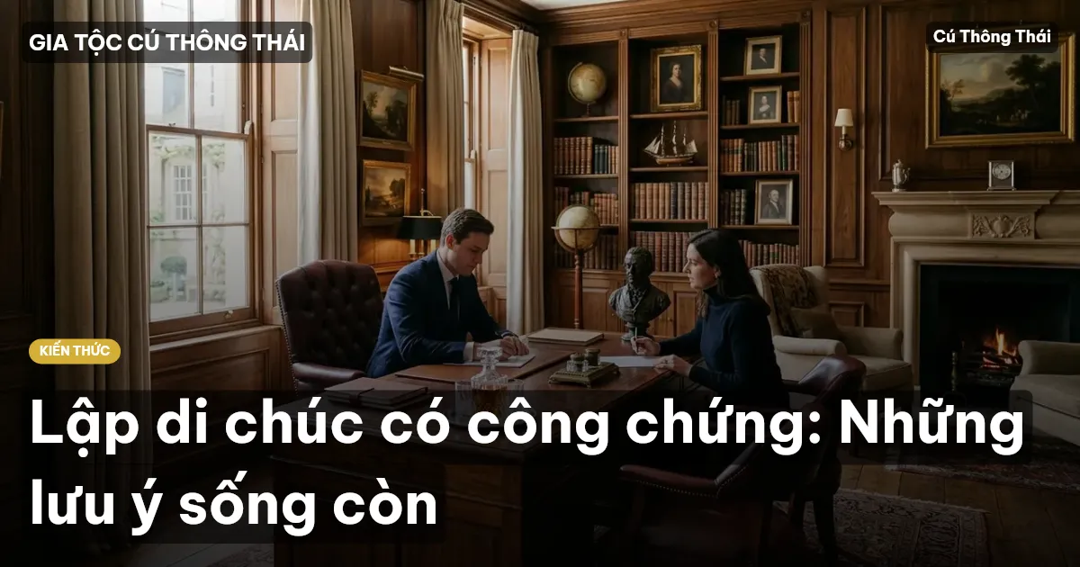 Lập di chúc có công chứng: Những lưu ý sống còn