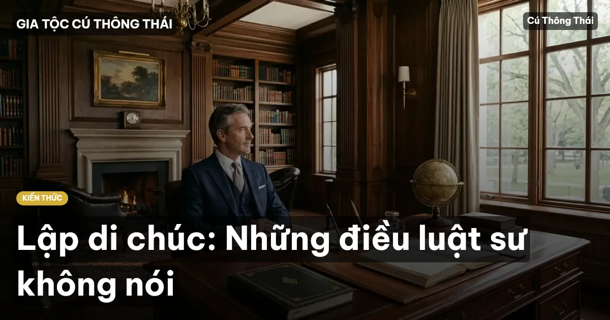 Lập di chúc: Những điều luật sư không nói